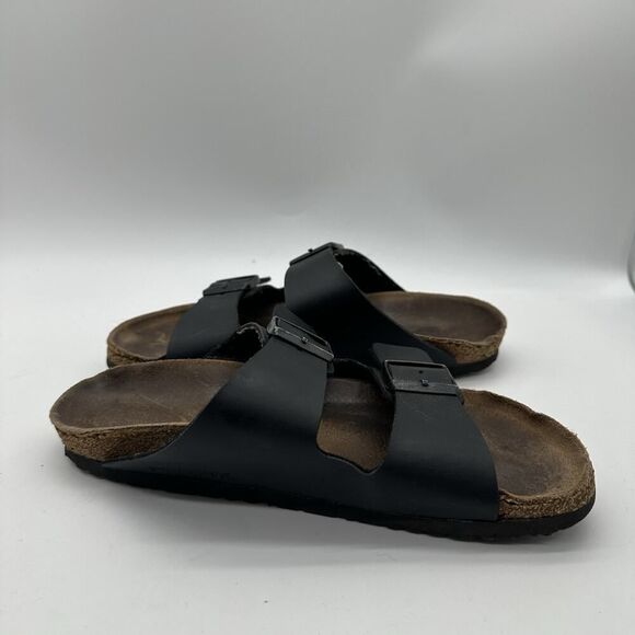 Womens Size 39 US 8.5 Birkenstock Arizona Black Birko-Flor Sandals Slip On - Picture 6 of 11